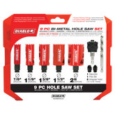 Diablo DHS09SGP 9 pc General Purpose Bi-Metal Hole Saw Set